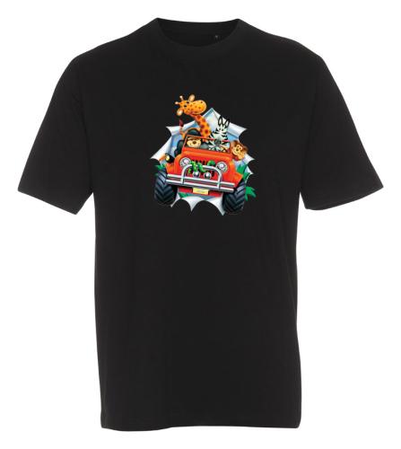 T-shirt med djur på bilutflykt