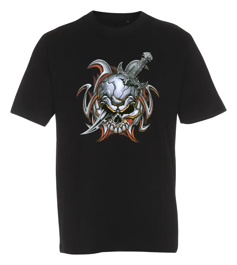 T-shirt Dagger Thru Skull