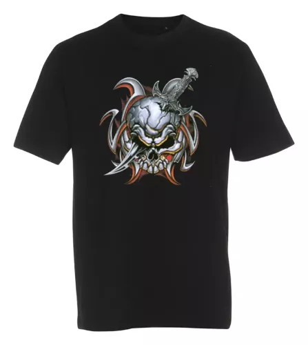 T-shirt Dagger Thru Skull