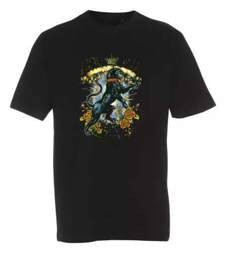 T-shirt Panther Roses and Tribal