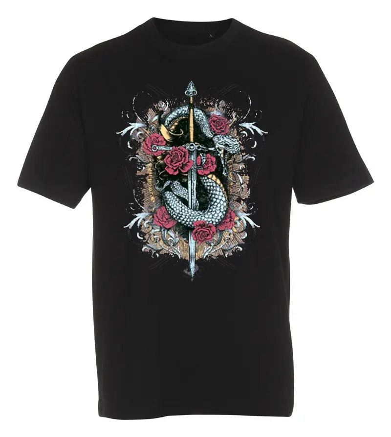 T-shirt Dagger Snakes and Roses