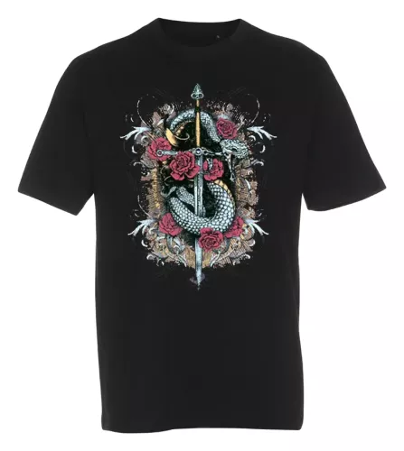 T-shirt Dagger Snakes and Roses