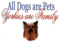 Collegetröja med Yorkshireterrier