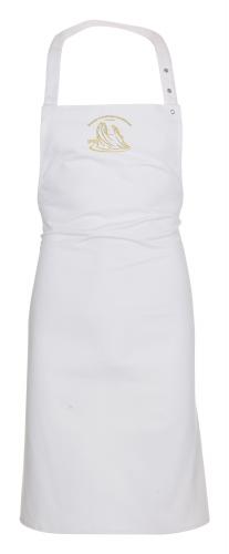 Förkläde med klubbens logga