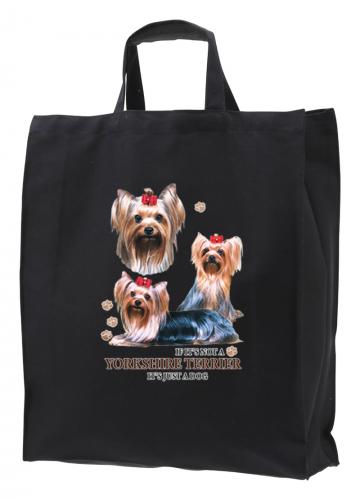 Tygkasse med Yorkshireterrier