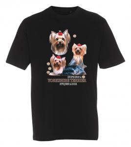 T-shirt med Yorkshireterrier