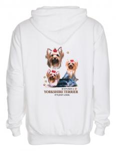 Huvjacka med Yorkshireterrier