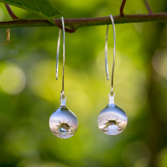 Midnattssol örhänge lång krok