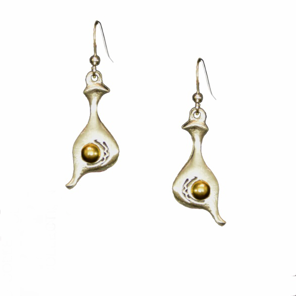 örhängen Gyllenripan i tenn