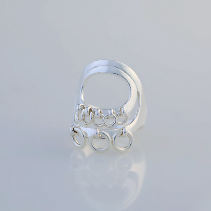 Julevädno - Luleälv silverring