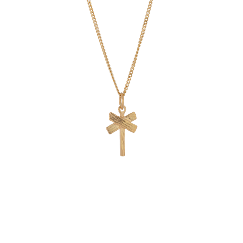Ledkryss halssmycke i 18k guld