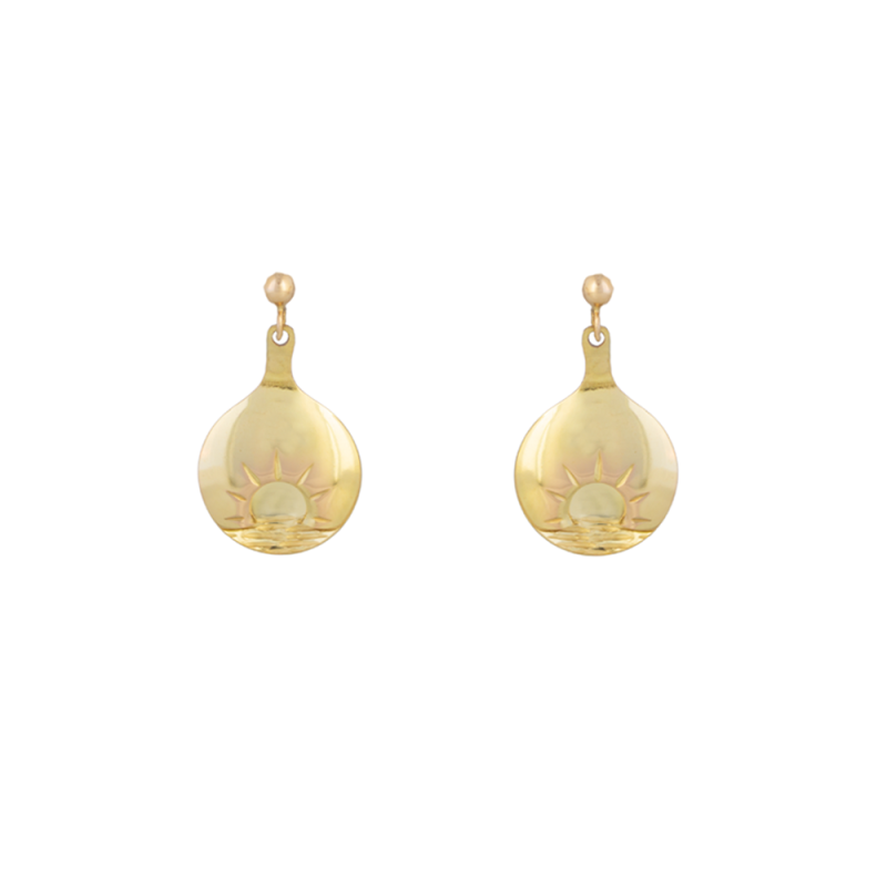 Midnattssol örhängen 18 K guld