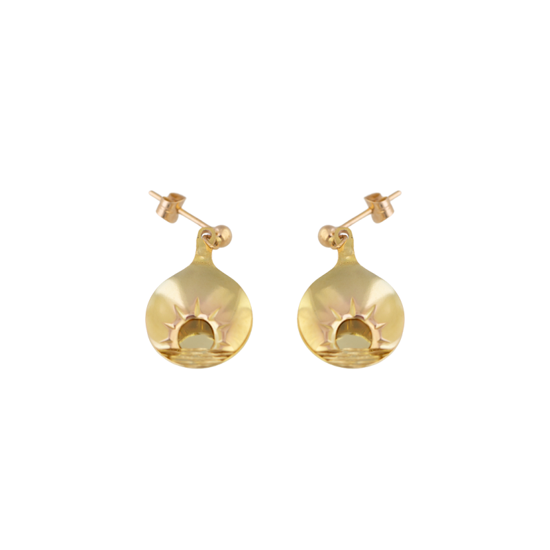 Midnattssol örhängen 18 K guld