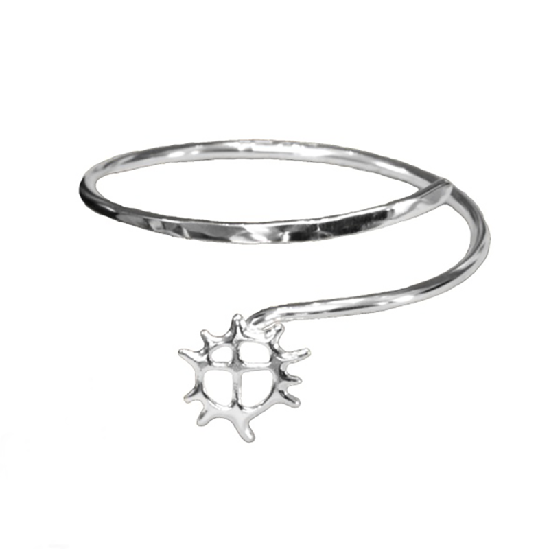 armring solhjul silver