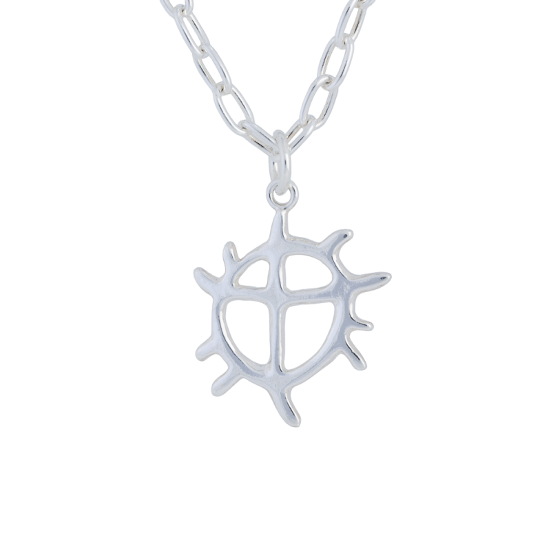 Solhjulet tjock silverkedja