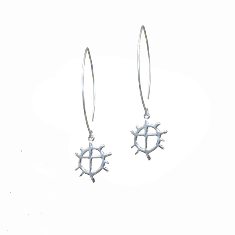 Örhängen_solhjul_lång_krok