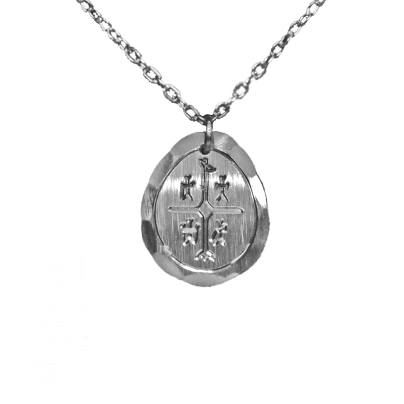 halssmycke lilla Spåtrumma i tenn