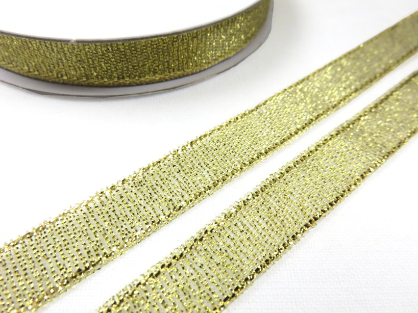 Ribbon elastic 30 mm lurex golden color