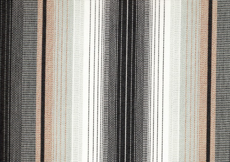 Awning Fabric stripe svart/grey/white