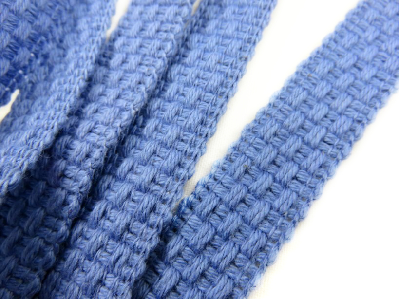 B228 Bomullsband 20 mm blå