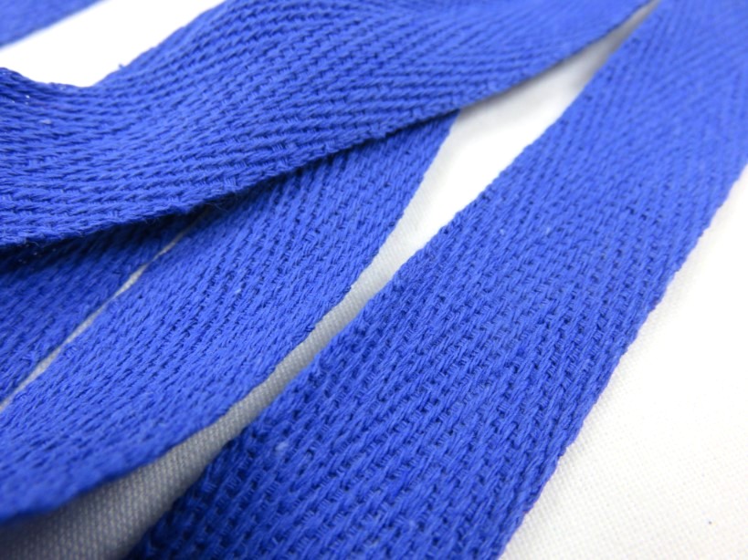 B246 Bomullsband 20 mm royalblå
