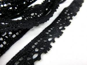 B361 Cotton Lace Trim 14 mm black
