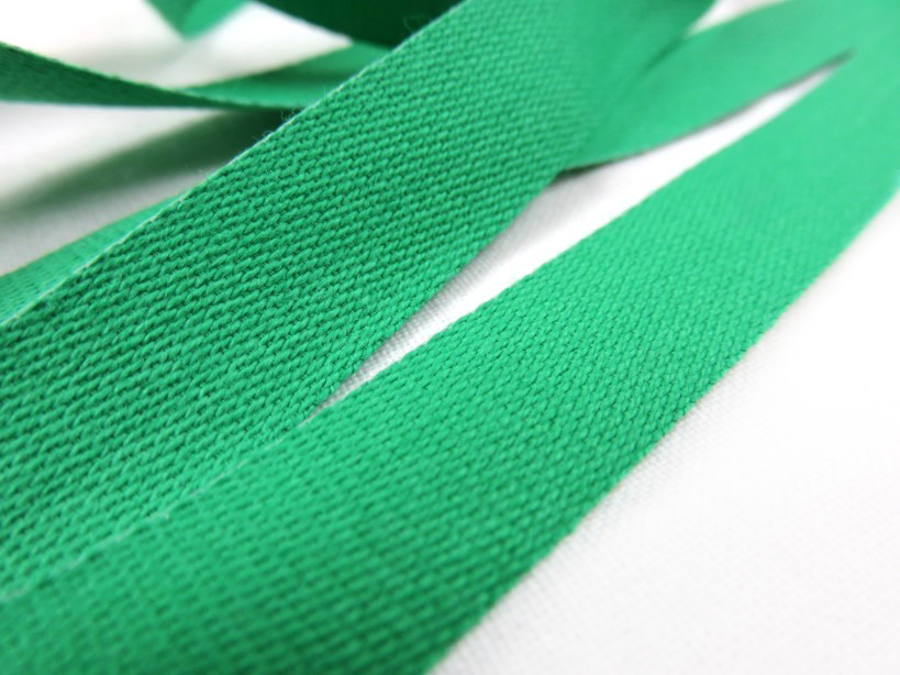 B500 Bomullsband 14 mm mellangrön