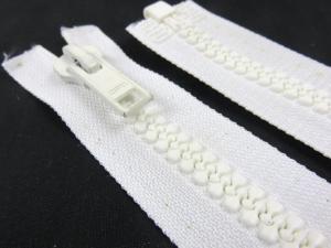 D005 Plastic Zipper 55 cm Opti One-way Separating white (2nd choice)