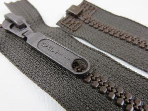 D055 Plastic Zipper 50 cm Opti One-way Separating brown