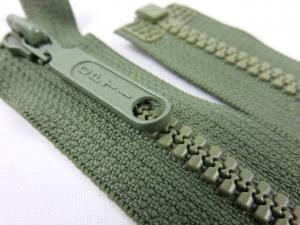 D055 Plastic Zipper 50 cm Opti One-way Separating green
