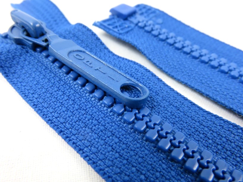 D055 Plastic Zipper 40 cm Opti One-way Separating royal blue