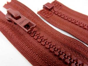D057 Plastic Zipper 46 cm Opti One-way Separating brown