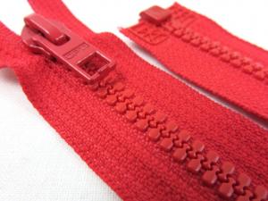 D057 Plastic Zipper 115 cm Opti One-way Separating red