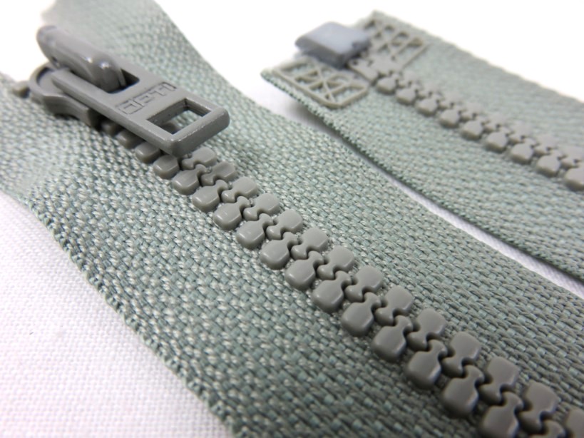 D057 Plastic Zipper 58 cm Opti One-way Separating green