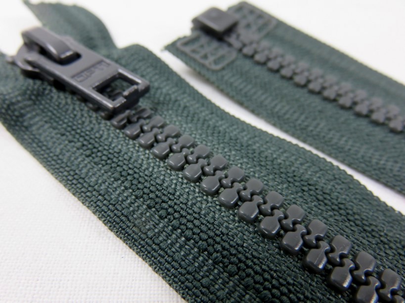D057 Plastic Zipper 60 cm Opti One-way Separating green