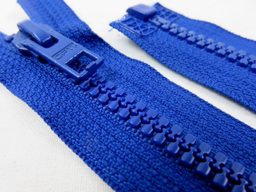 D057 Plastic Zipper 66 cm Opti One-way Separating royal blue