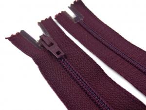 D072 Opti Coil Zipper 16 cm Closed End plum purple