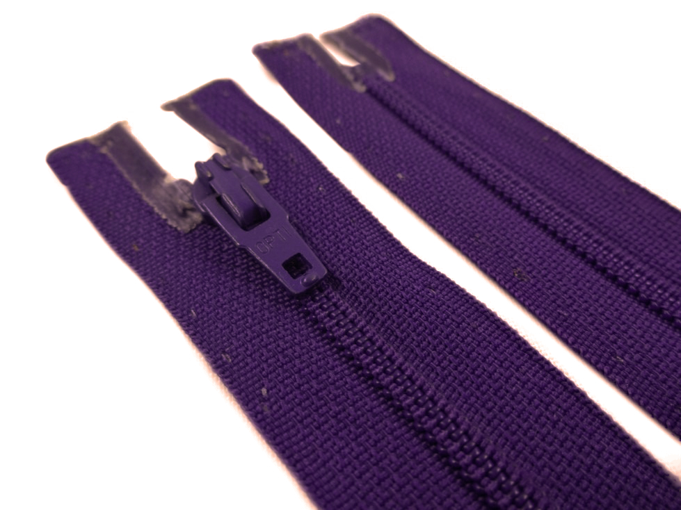 D072 Opti Coil Zipper 15 cm Closed End dark purple