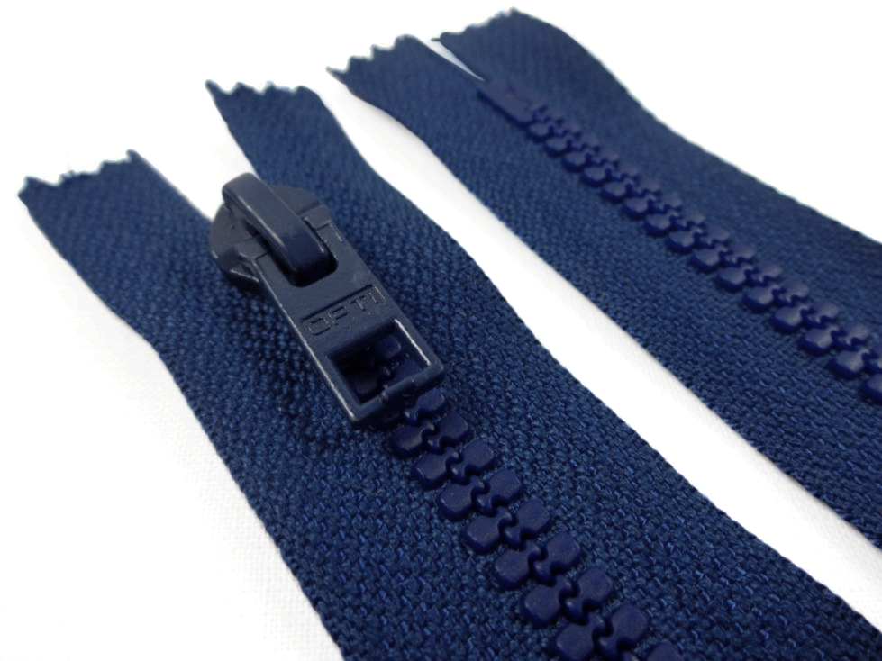 D080 Plastic Zipper 13 cm Closed End 6 mm blue