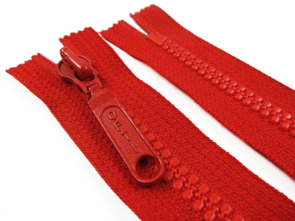 D081 Plastic Zipper 15 cm Closed End 6 mm red