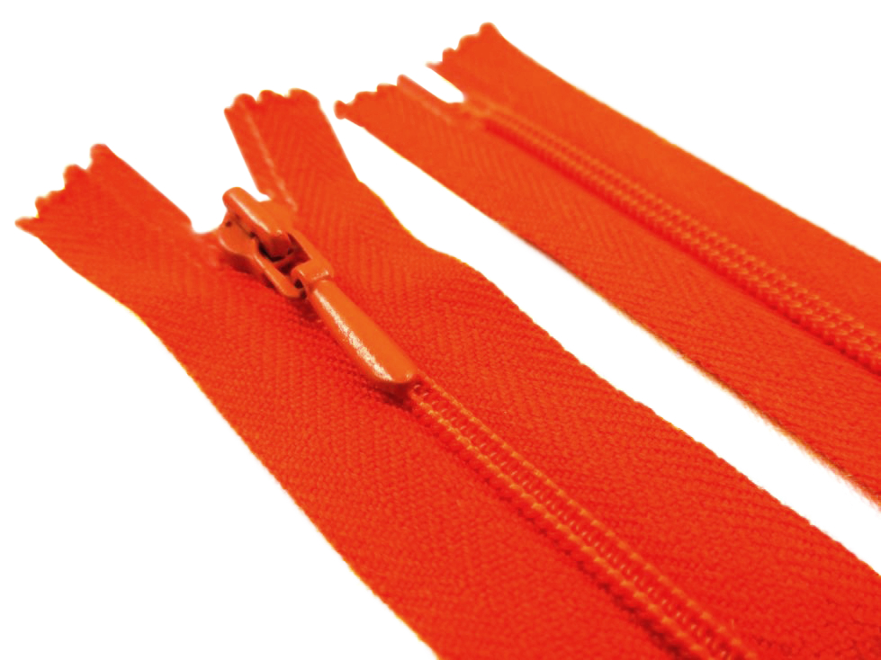 D105 Opti Coil Zipper 33 cm Closed End orange