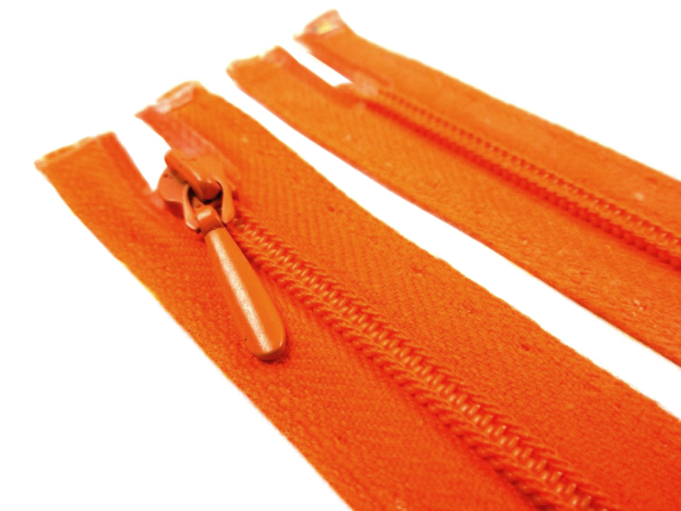 D105 Opti Coil Zipper 40 cm Closed End orange