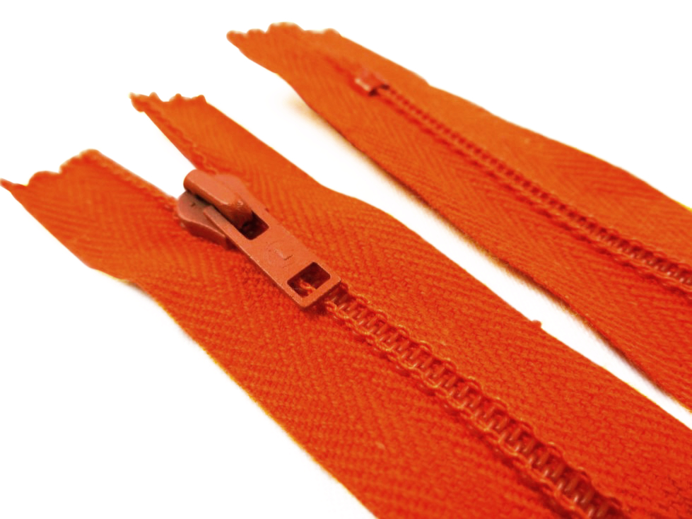 D106 Coil Zipper 50 cm Closed End orange