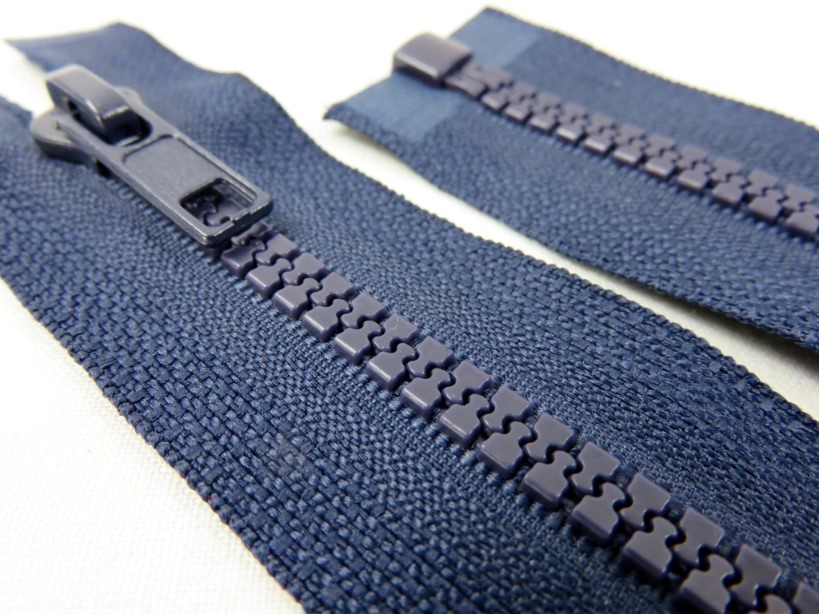 D238 Plastic Zipper 75 cm One-way Separating dark blue