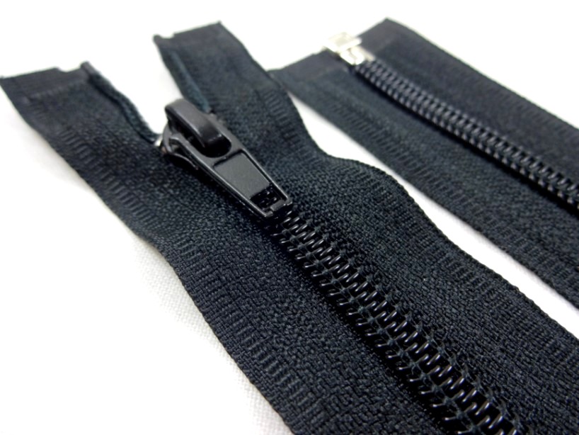 D303 Coil Zipper 70 cm One-way Separating black
