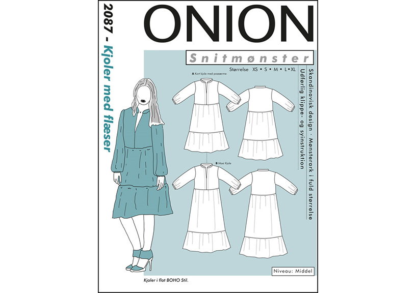 Volangklänning med lång ärm - Onion 2087 **