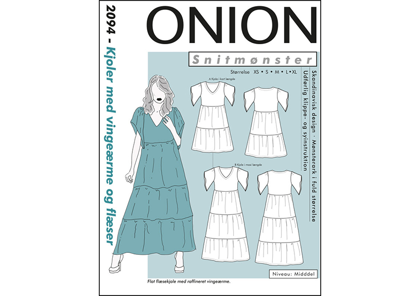 Volangklänning med vingärm - Onion 2094