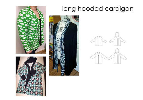 Long Hooded Cardigan - Sewingheartdesign