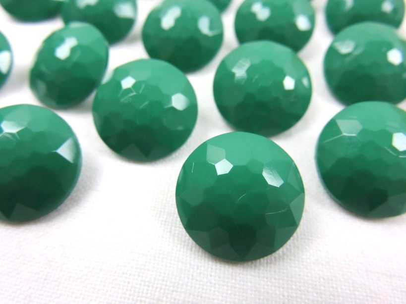 K006 Knapp 15 mm diamant grön