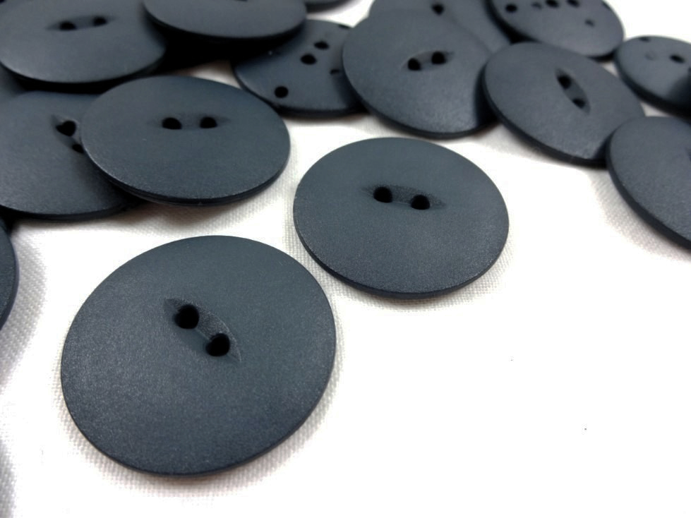 K049 Plastic Button 29 mm dark grey